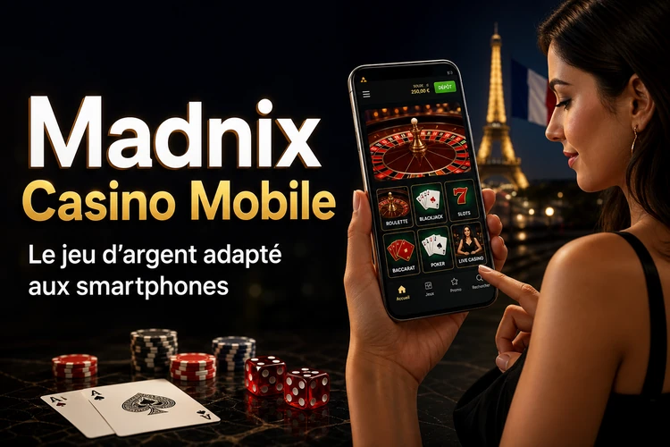 Madnix Casino Mobile : Le jeu d'argent adapté aux smartphones