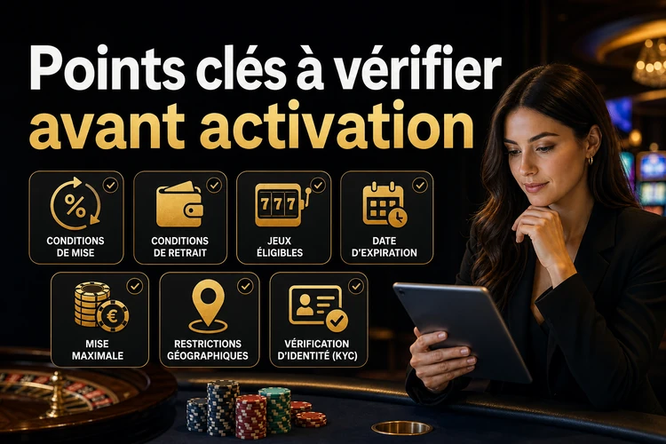 Points clés à vérifier avant activation