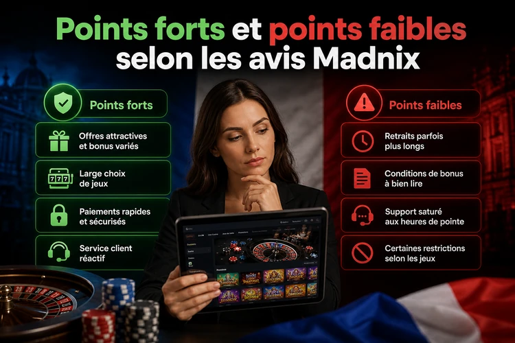 Les points forts et points faibles selon les avis madnix